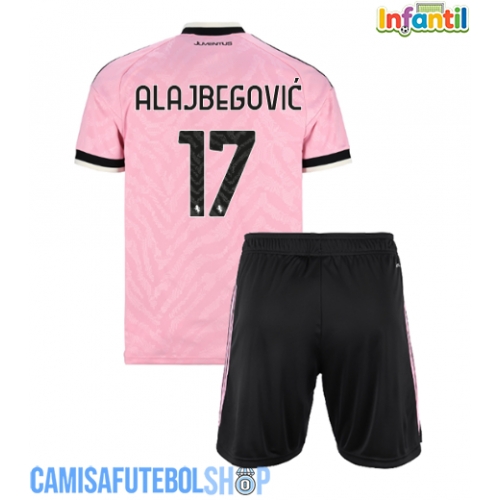 Camisa de time de futebol Juventus Kerim Alajbegovic #17 Replicas 2º Equipamento Infantil 2026-27 Manga Curta (+ Calças curtas)